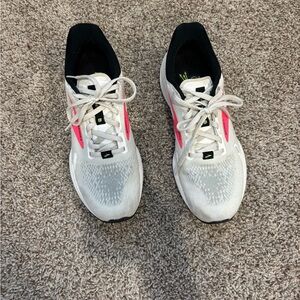Brooks White and Pink Athletic Shoes